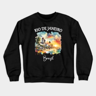 2024 Rio De Janeiro Brazil - Artistic Water Color Crewneck Sweatshirt